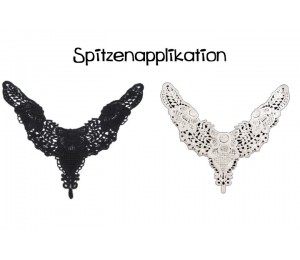 Spitzenapplikation / Spitzeneinsatz 18x22cm